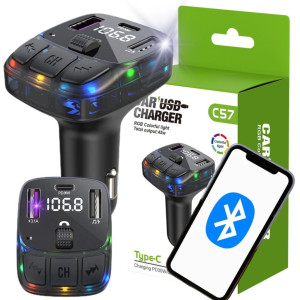 трансмитер за кола Bluetooth 5.3 FM C57 